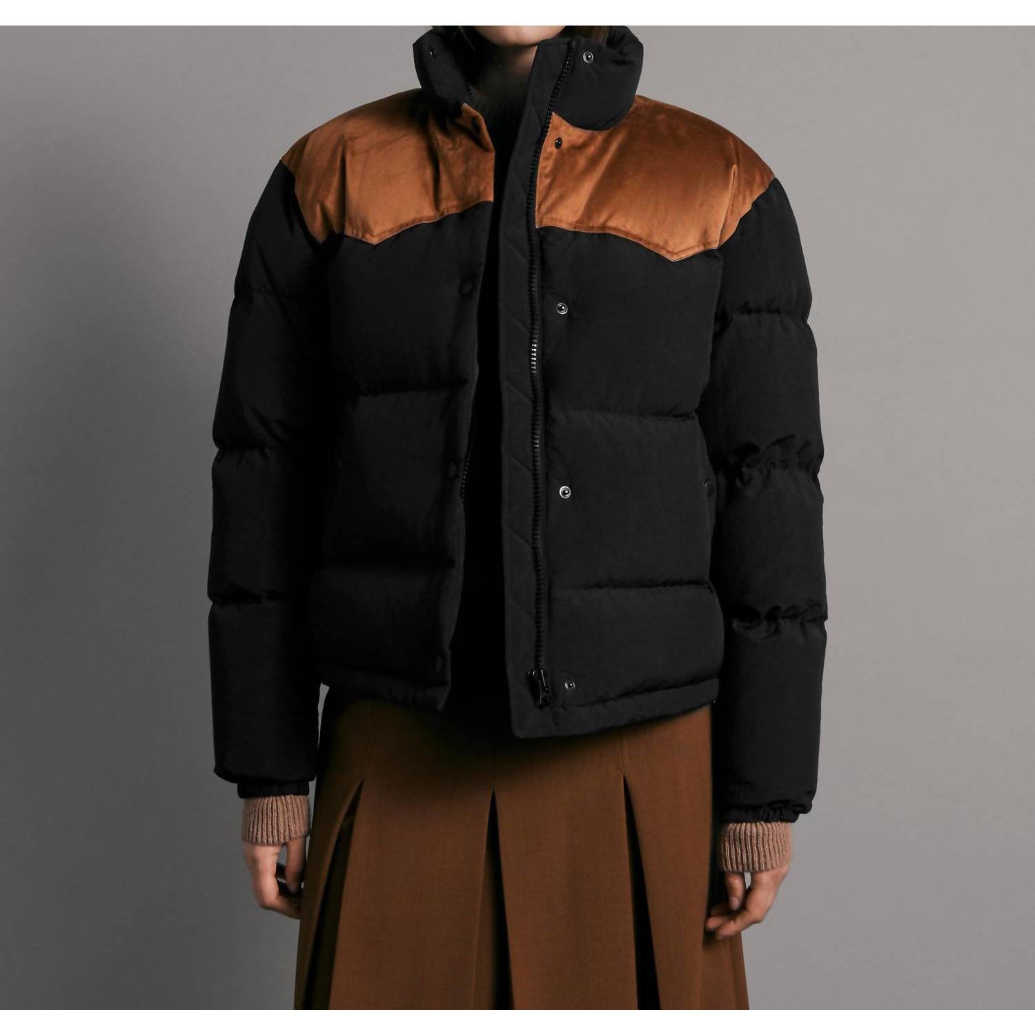 New Rag & Bone Cal Nylon Puffer Coat In Black